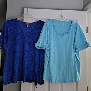 Chico's Tops - EUC - Set of 2 - Size 3, 16/18, L/XL